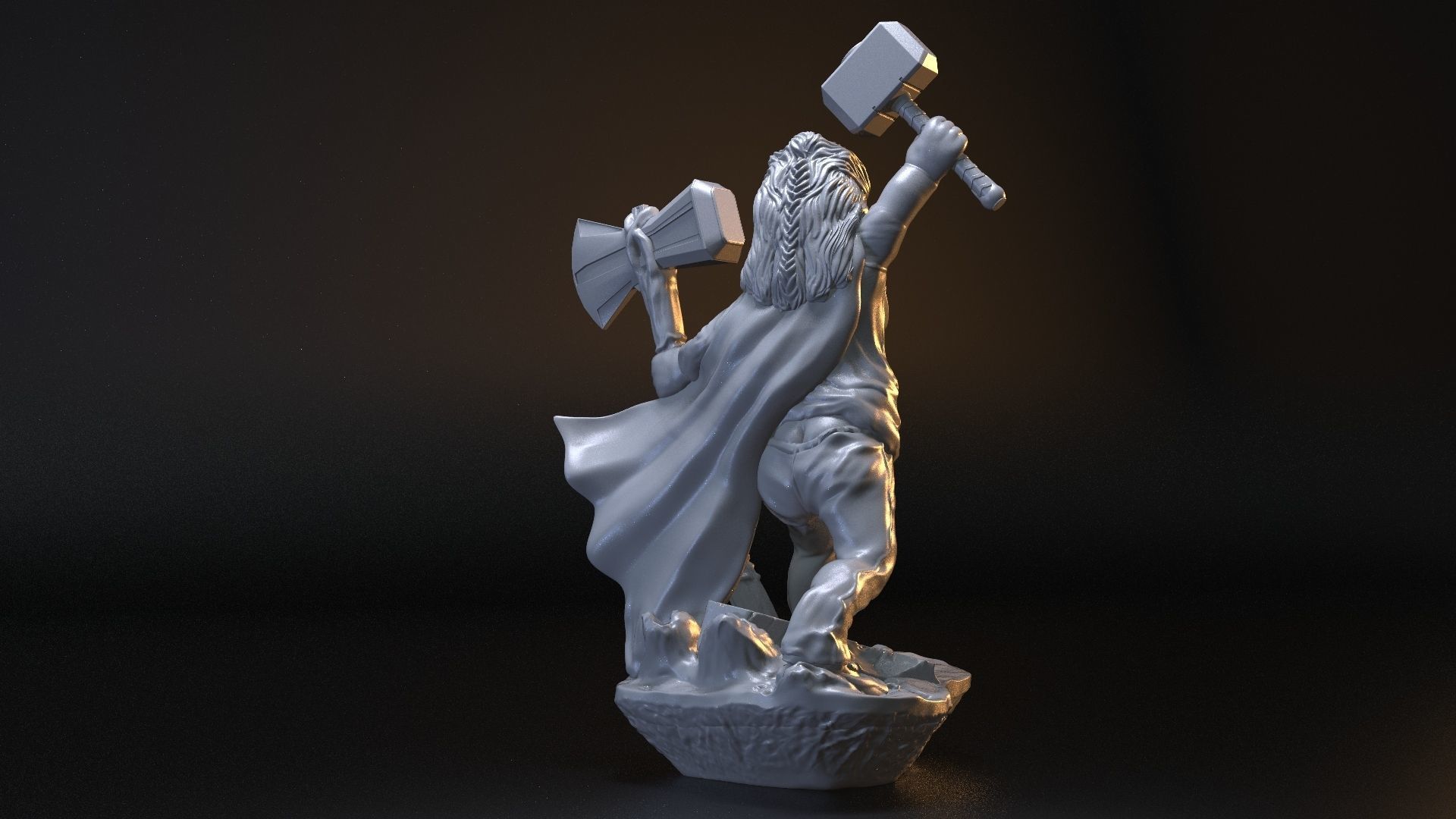 THOR ENDGAME - FAT LITTLE GOD OF THUNDER 3D print model_23