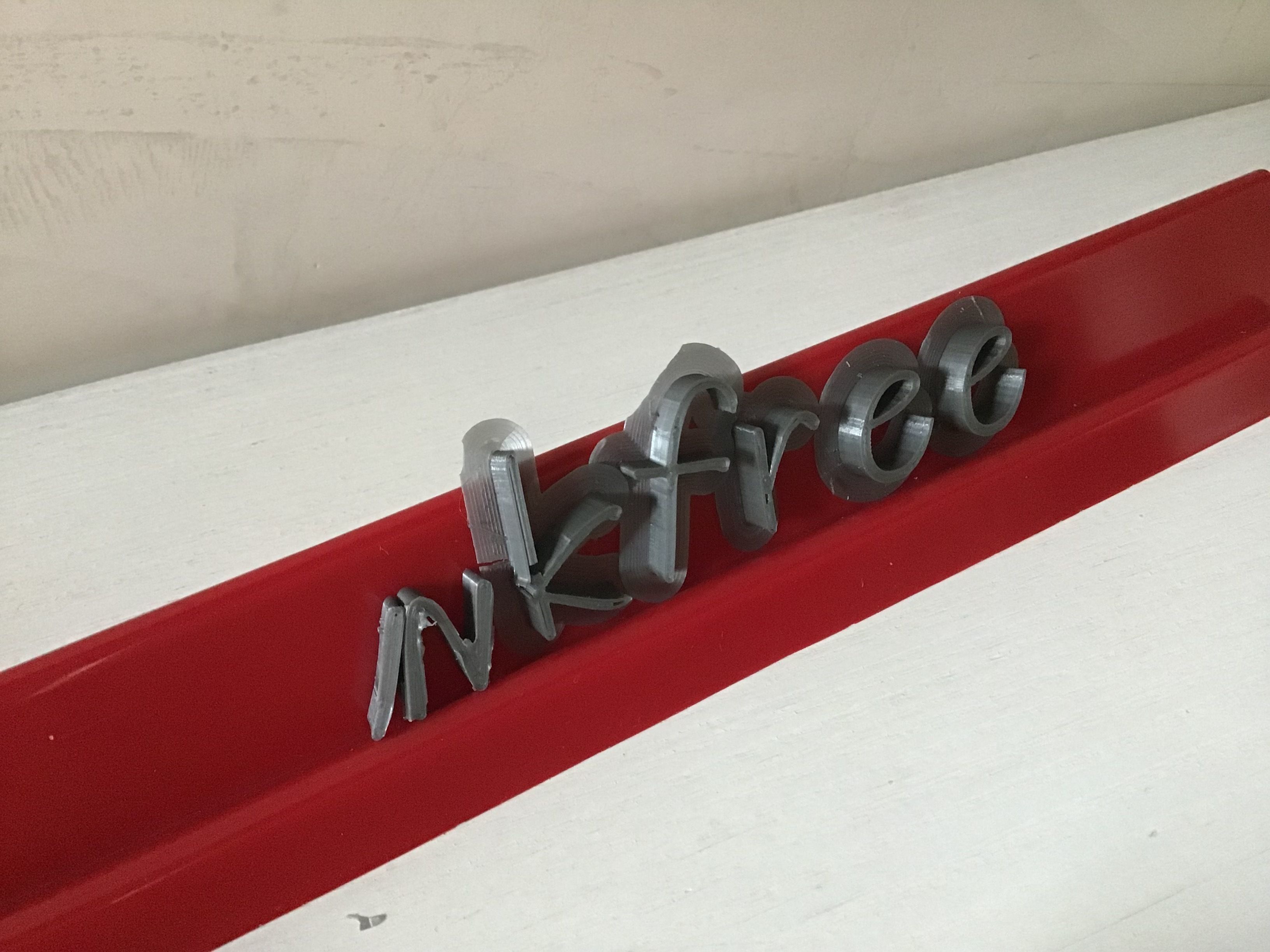 INKFREE font uppercase and lowercase 3D letters STL file 3D print model_3