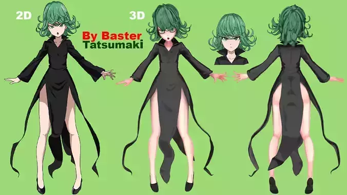 tatsumaki tornado of terror Low-poly 3D model