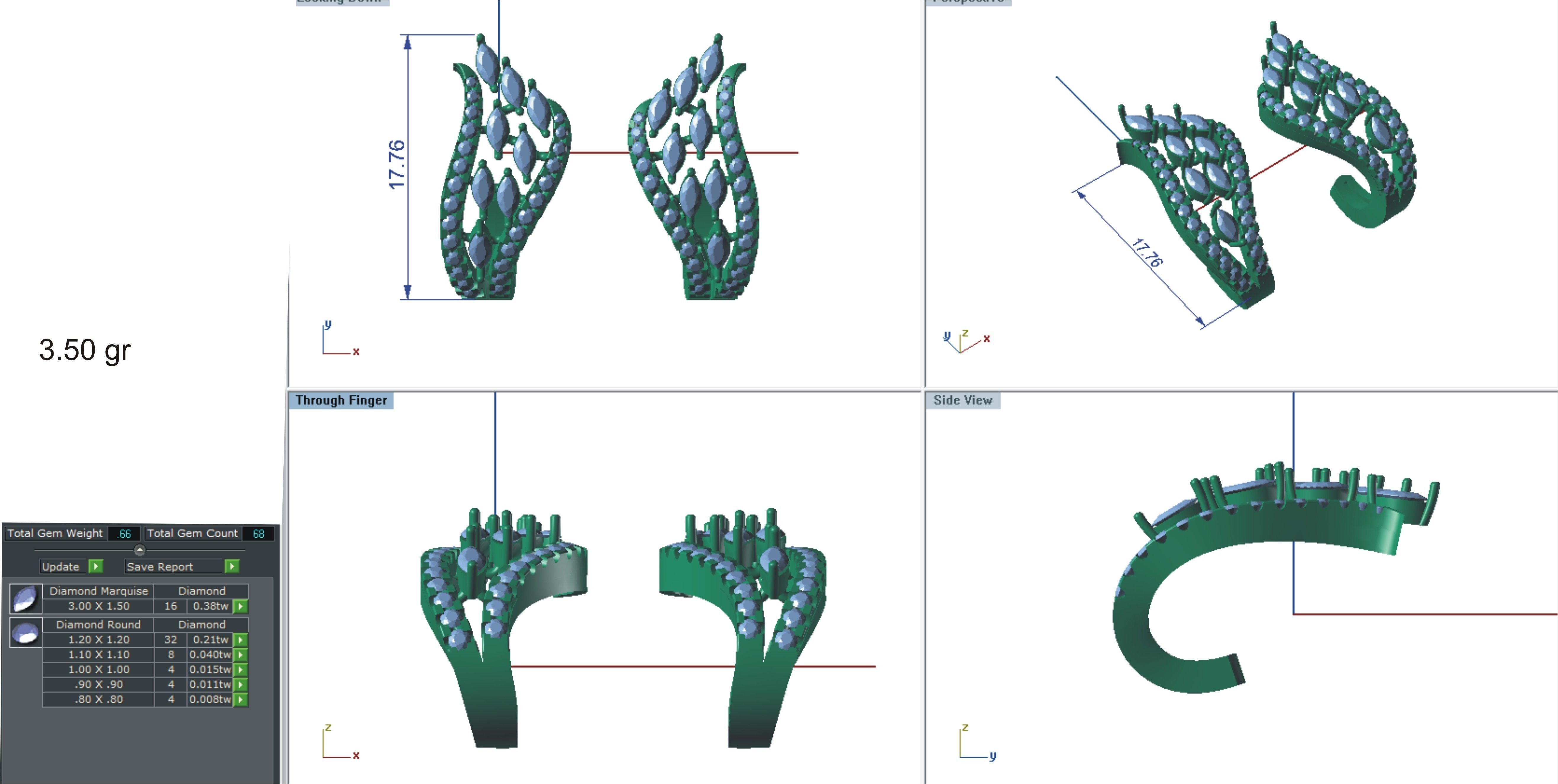Women earrings 3dm stl render detail 3D print model 3D print model_1