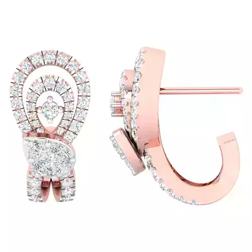 Women earrings 3dm stl render detail 3D print model 3D print model