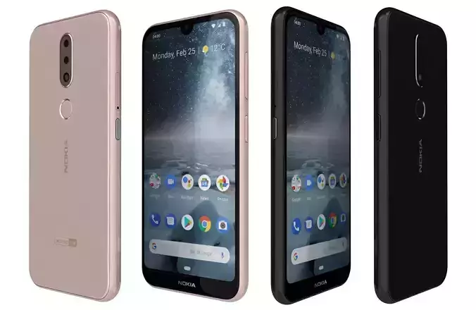 Nokia 4 2 Black And Pink Sand