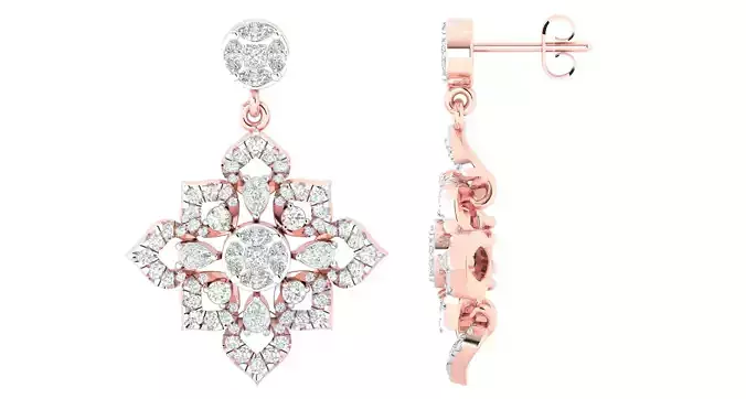 Women earrings 3dmstl  render detail 3D print model