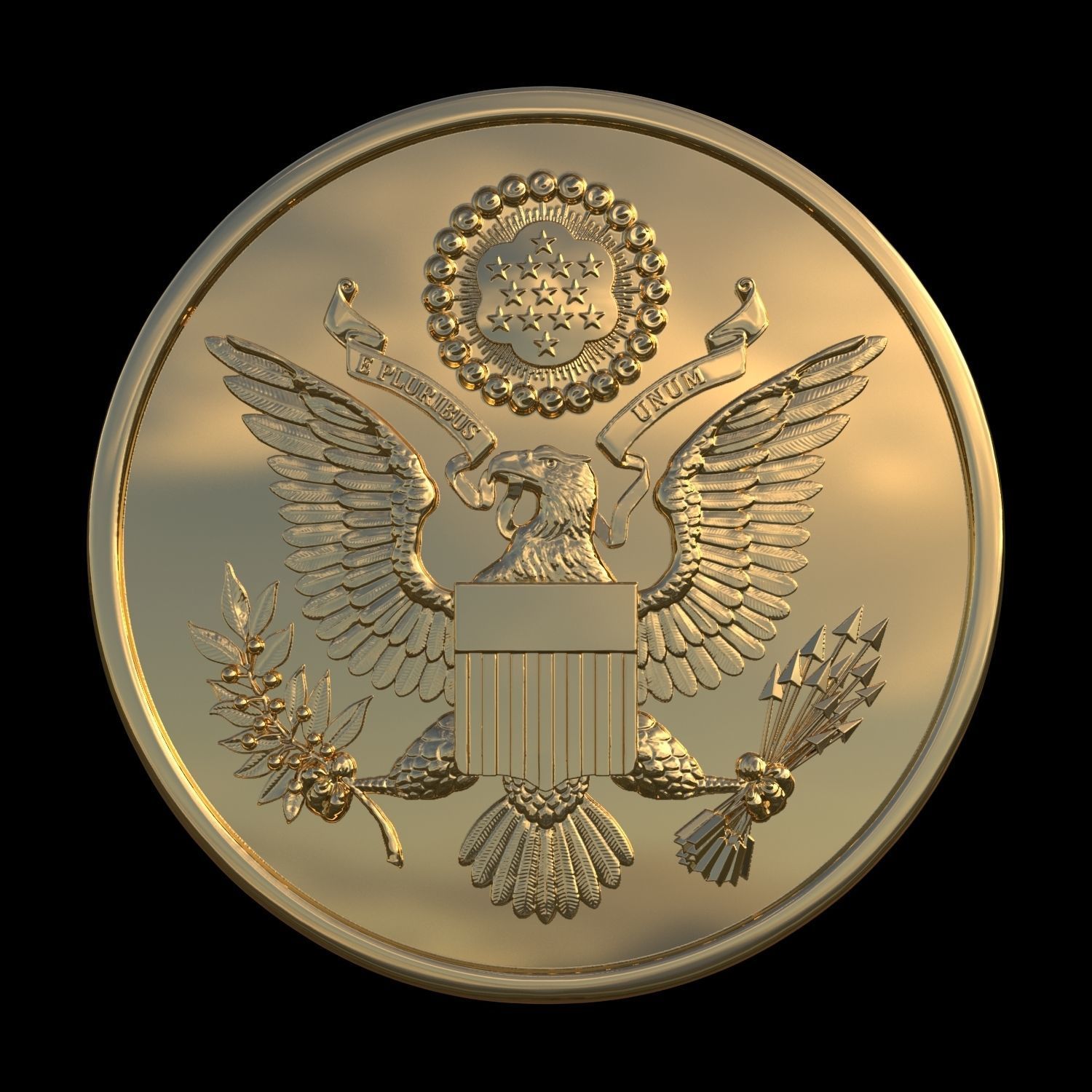 US Great Seal Emblem  3D model_2