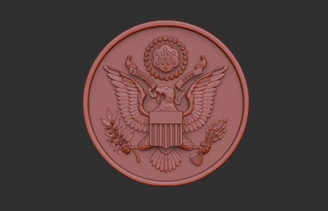 US Great Seal Emblem  3D model_0