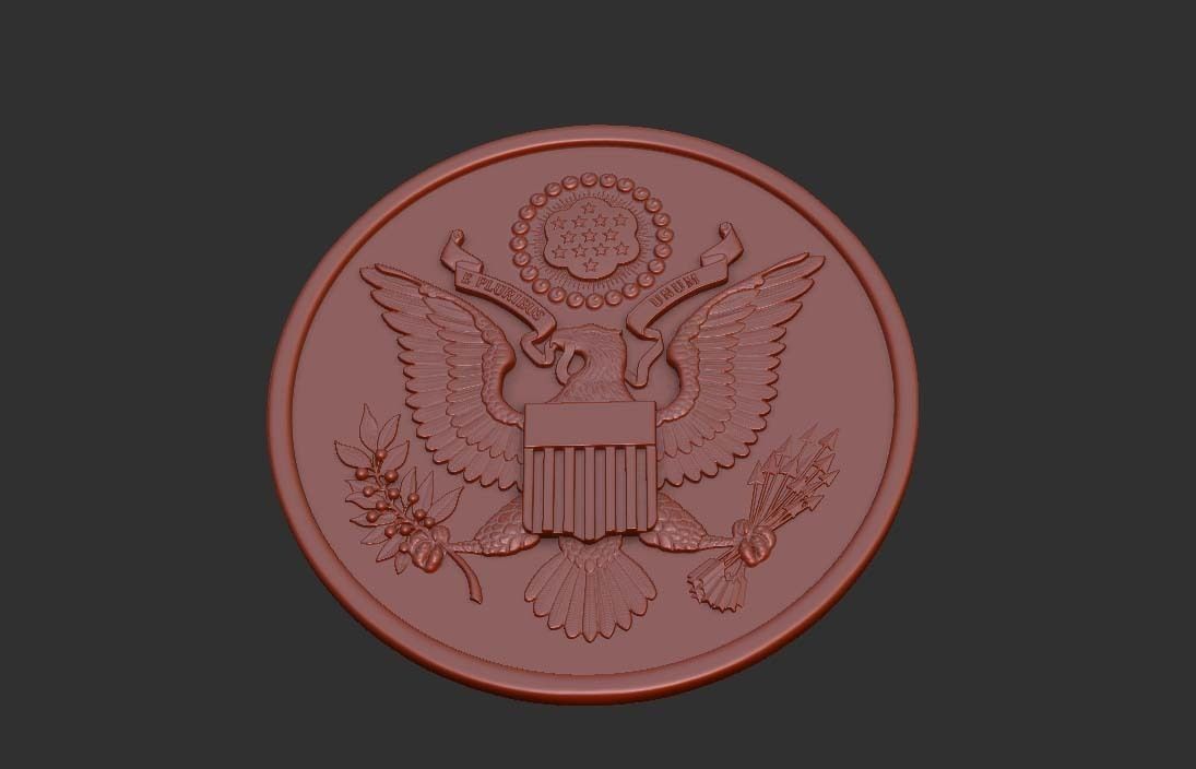 US Great Seal Emblem  3D model_10