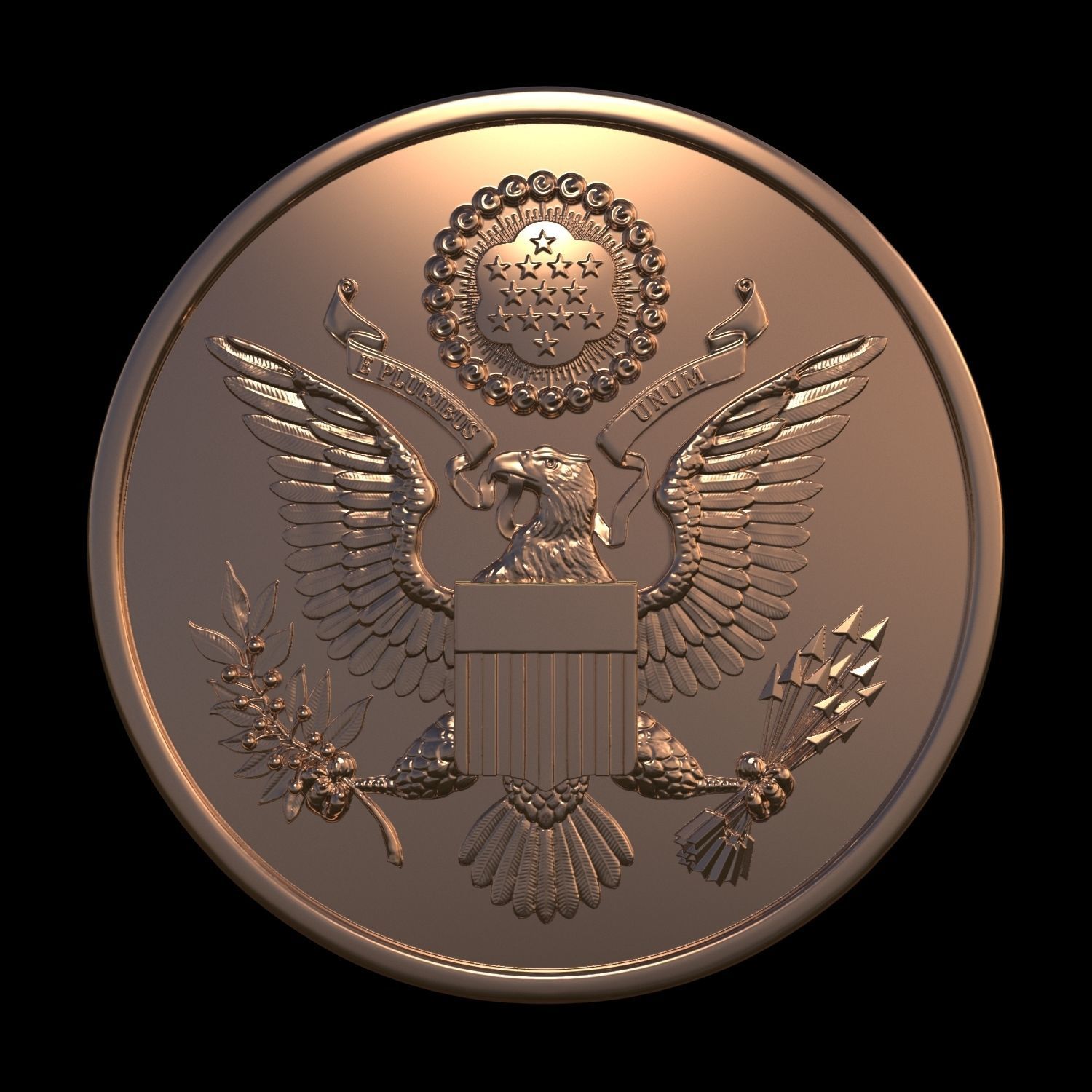 US Great Seal Emblem  3D model_3