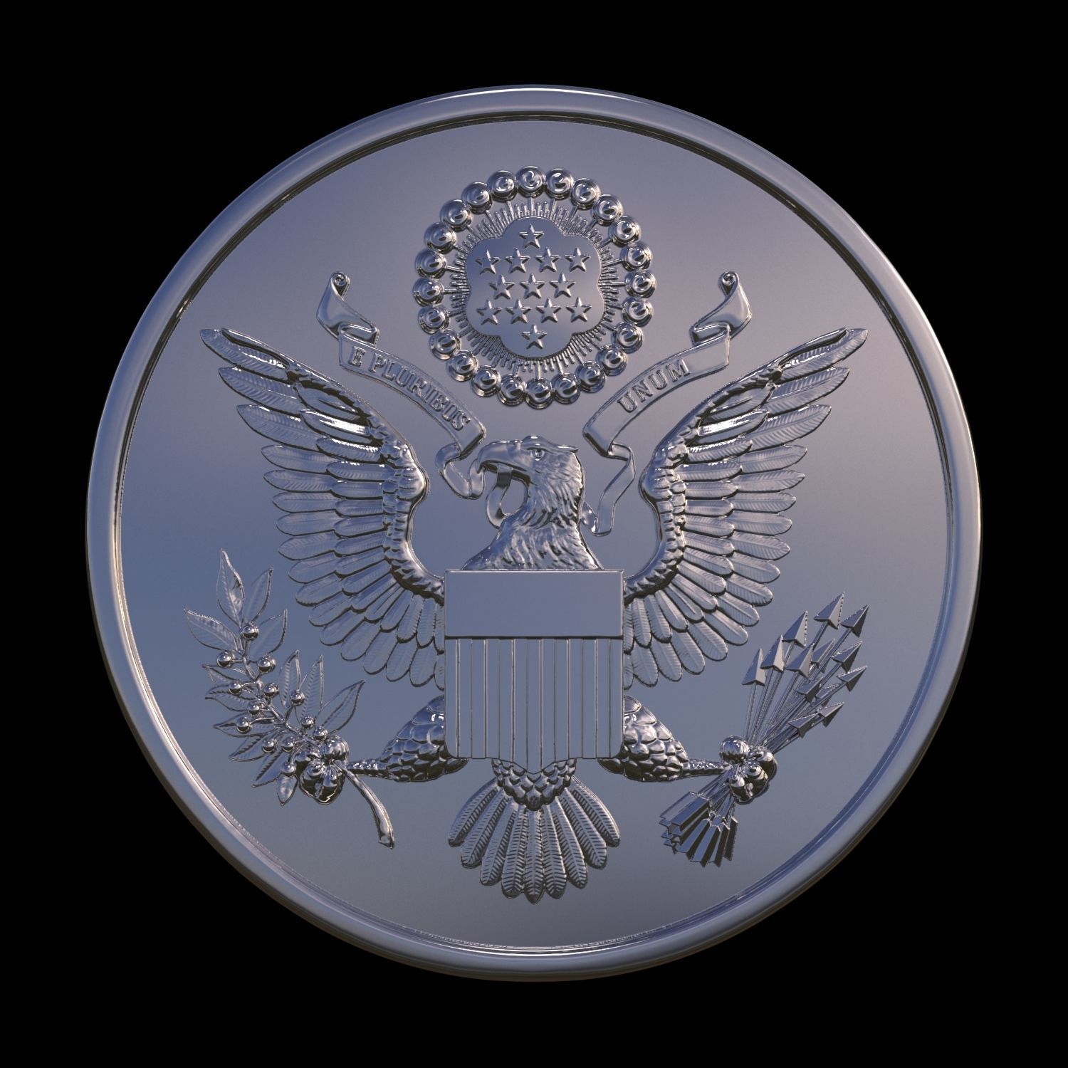 US Great Seal Emblem  3D model_4