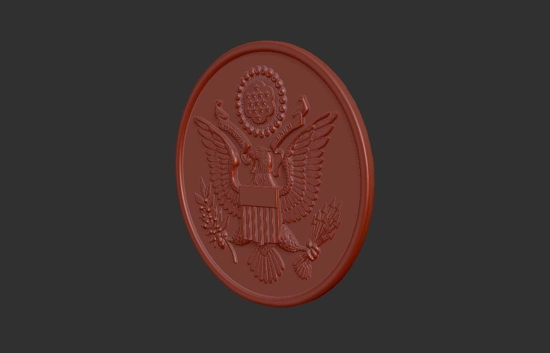 US Great Seal Emblem  3D model_5