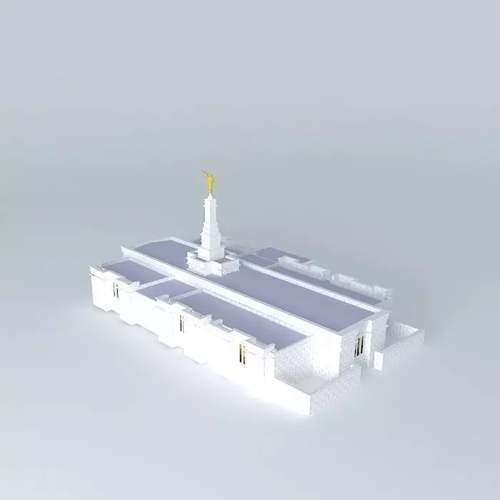 Mormon Temple Model Free 3D model_0