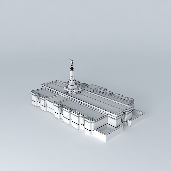 Mormon Temple Model Free 3D model_3