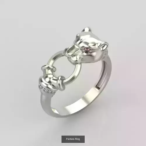 Women Jewelry Set Panther  3dm stl 3D print model 3D Model Collection