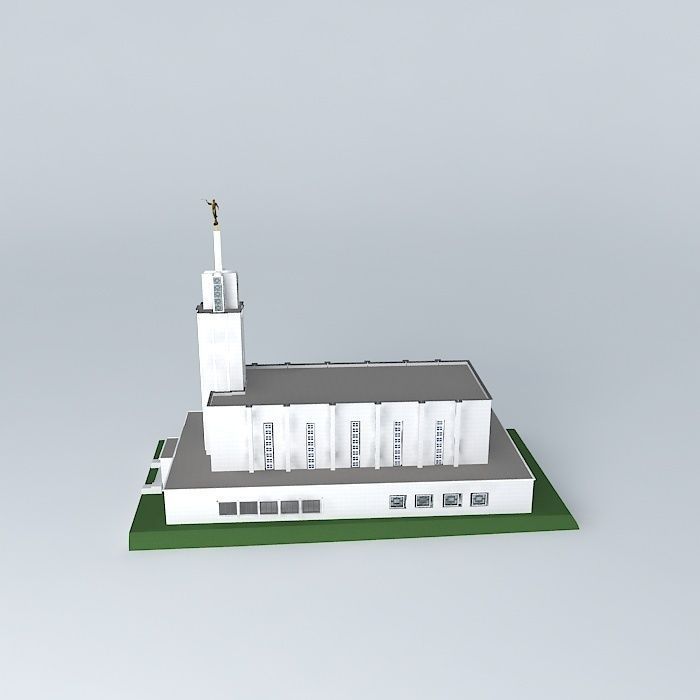 LDS. Temple Mormon,Bern Switzerland ,9th. operating Temple. Free 3D model_2