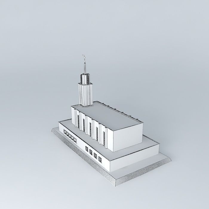 LDS. Temple Mormon,Bern Switzerland ,9th. operating Temple. Free 3D model_4