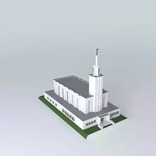 LDS. Temple Mormon,Bern Switzerland ,9th. operating Temple. Free 3D model