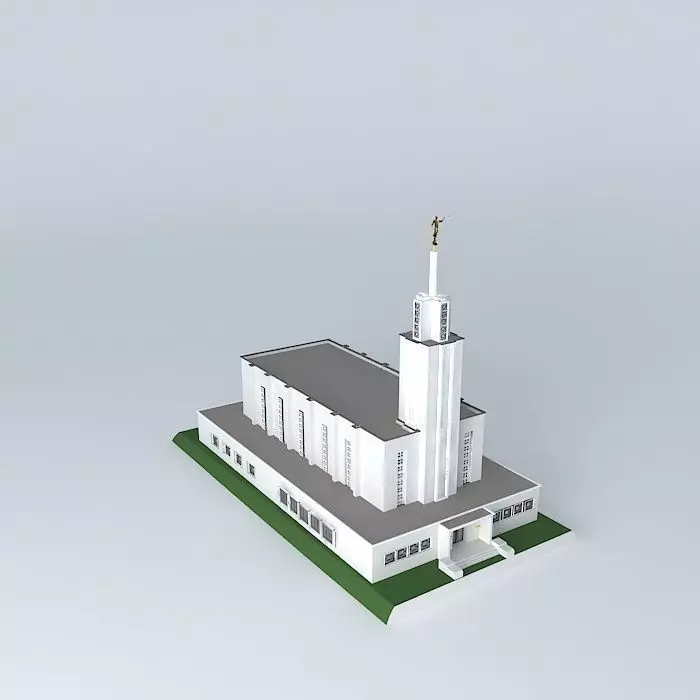 LDS. Temple Mormon,Bern Switzerland ,9th. operating Temple. Free 3D model_0