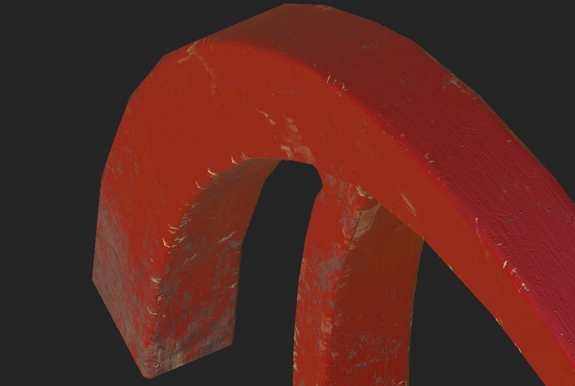 Playground Cantilever Swing Low-poly 3D model_5