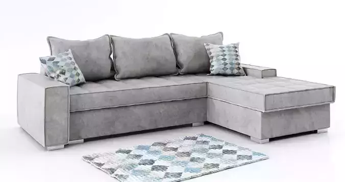 Highly Detailed 3D Sofa ready for render