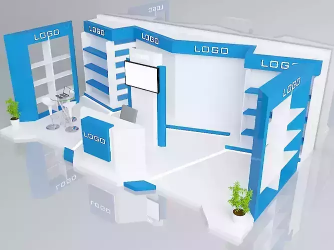 exhibition booth stand 3D model