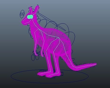 Kangaroo Rigged and Animated 3D model_7