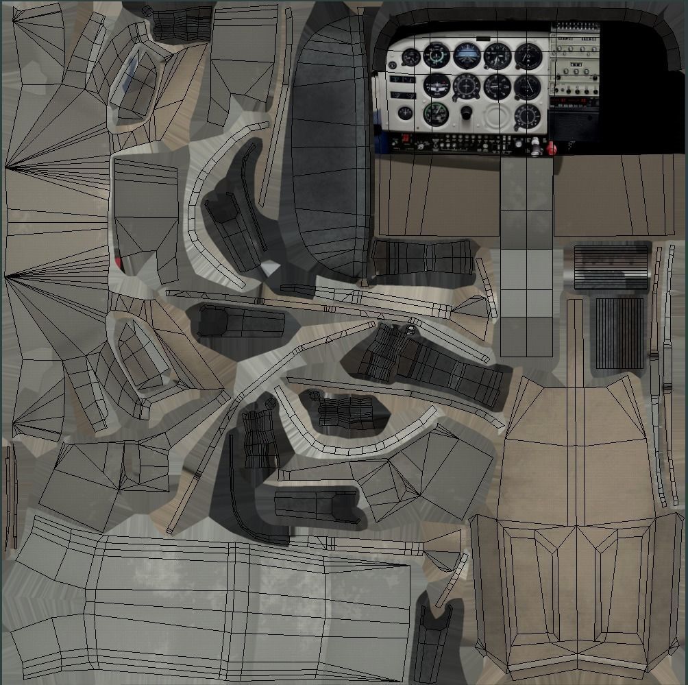 Cessna 172 Low-poly 3D model_11