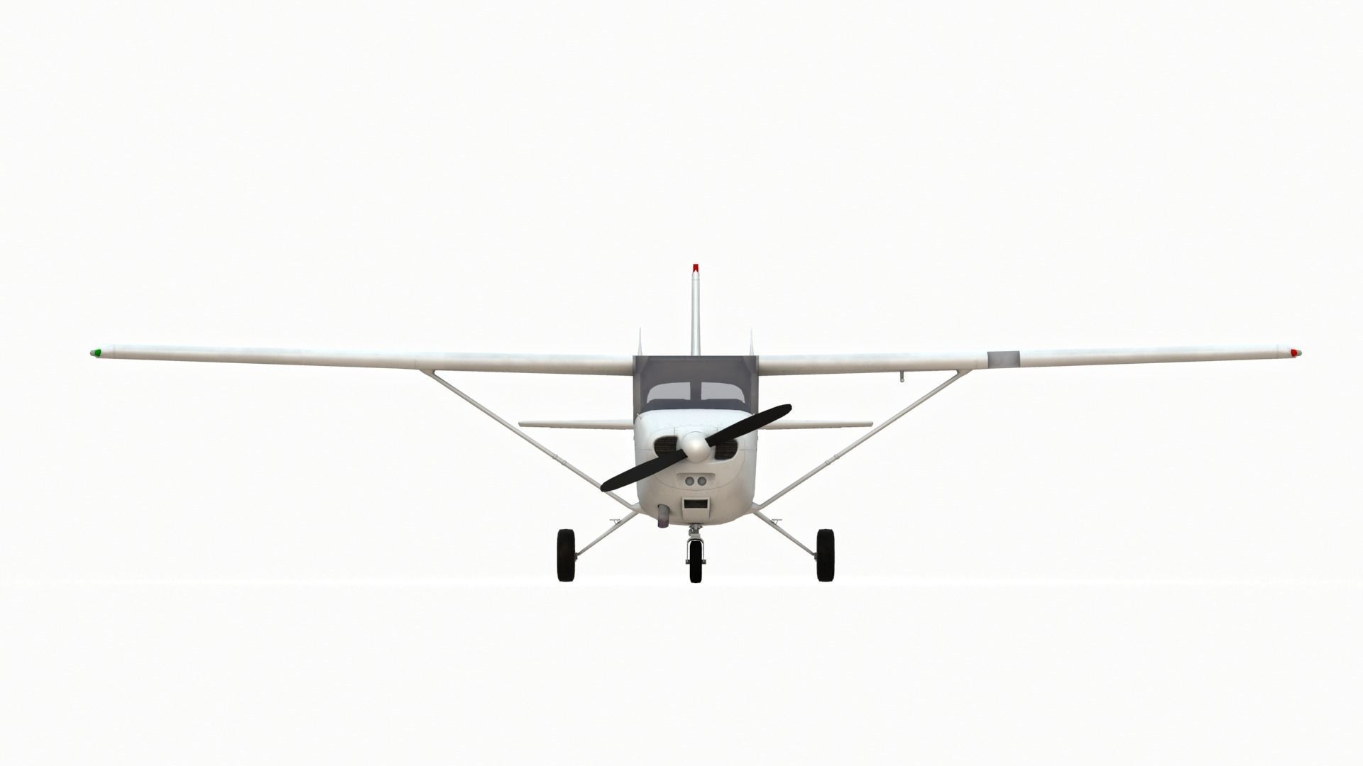 Cessna 172 Low-poly 3D model_3