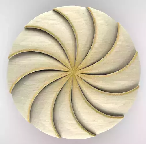 Round rosette for 3d printer or cnc machine Free 3D print model