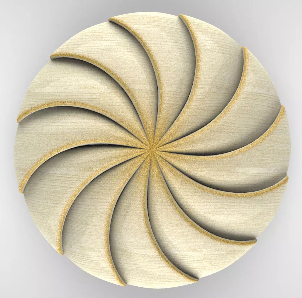 Round rosette for 3d printer or cnc machine Free 3D print model