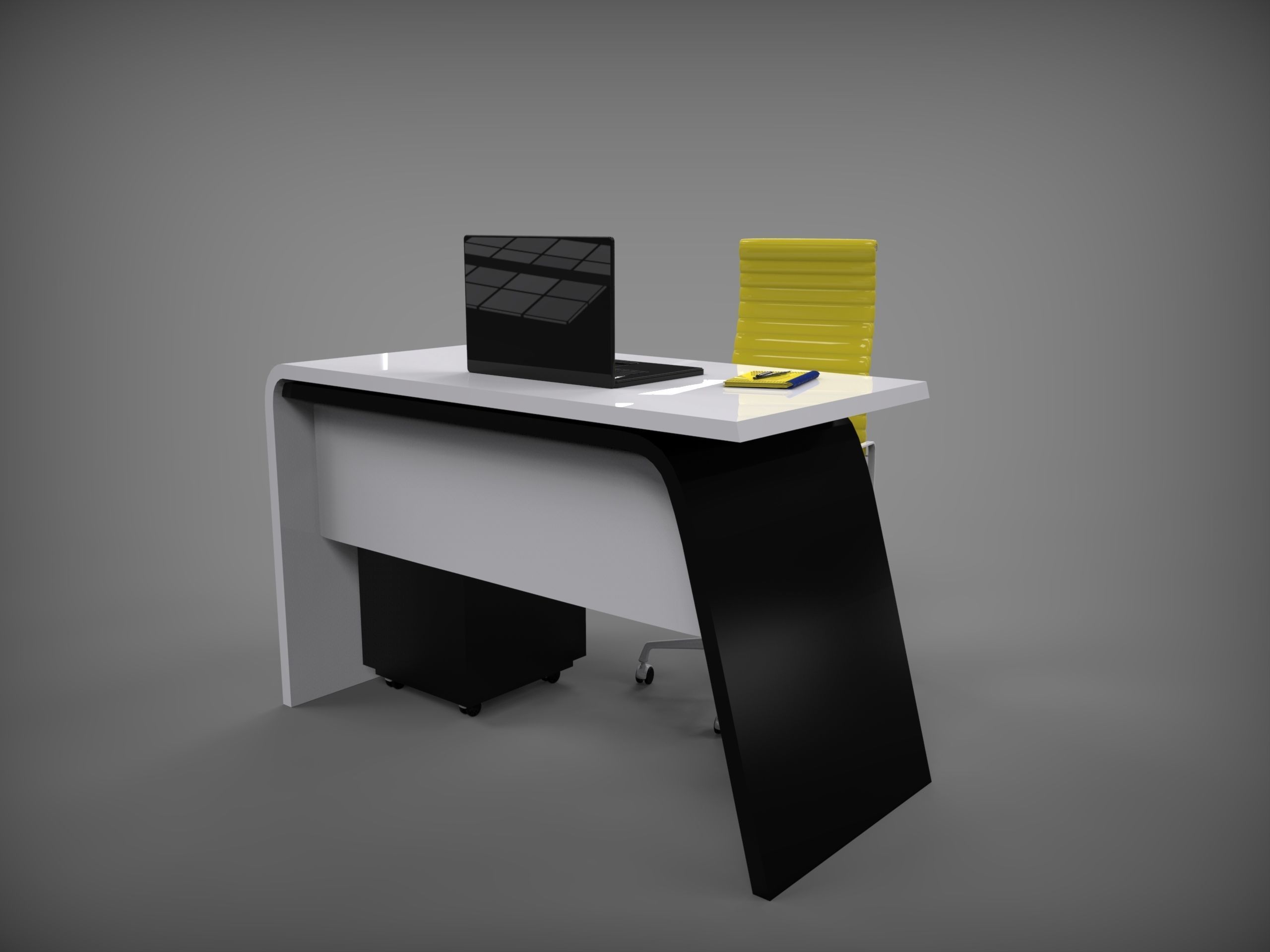 cabinet table 3D model_1