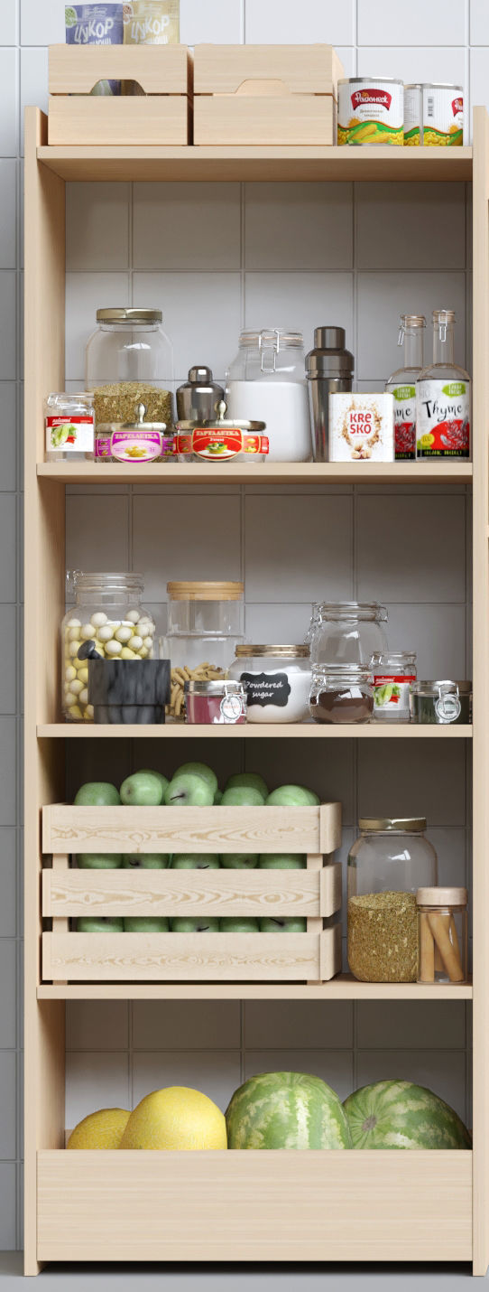 Kitchen rack with a trifle for kitchen 3 3D model_3