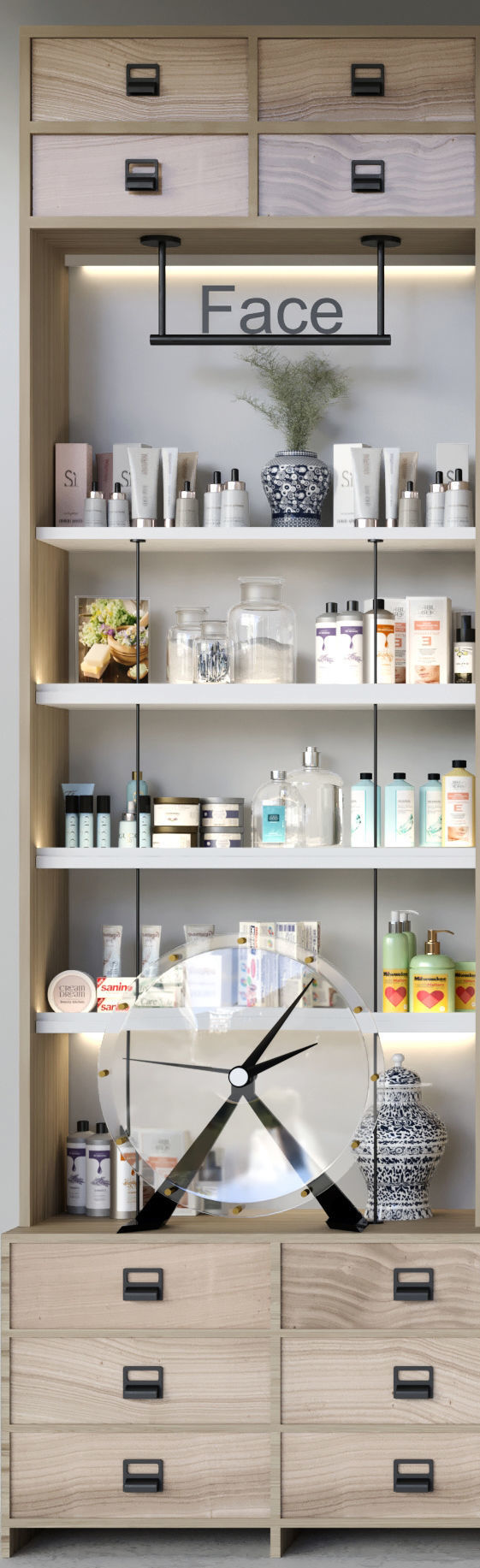 Large set of cosmetics and wardrobe 3D model_2