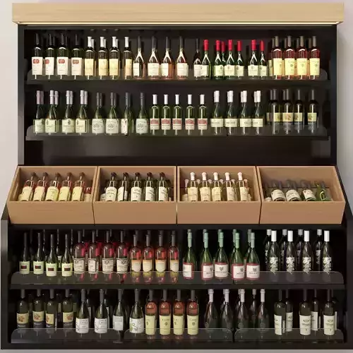 Wine showcase 3D model