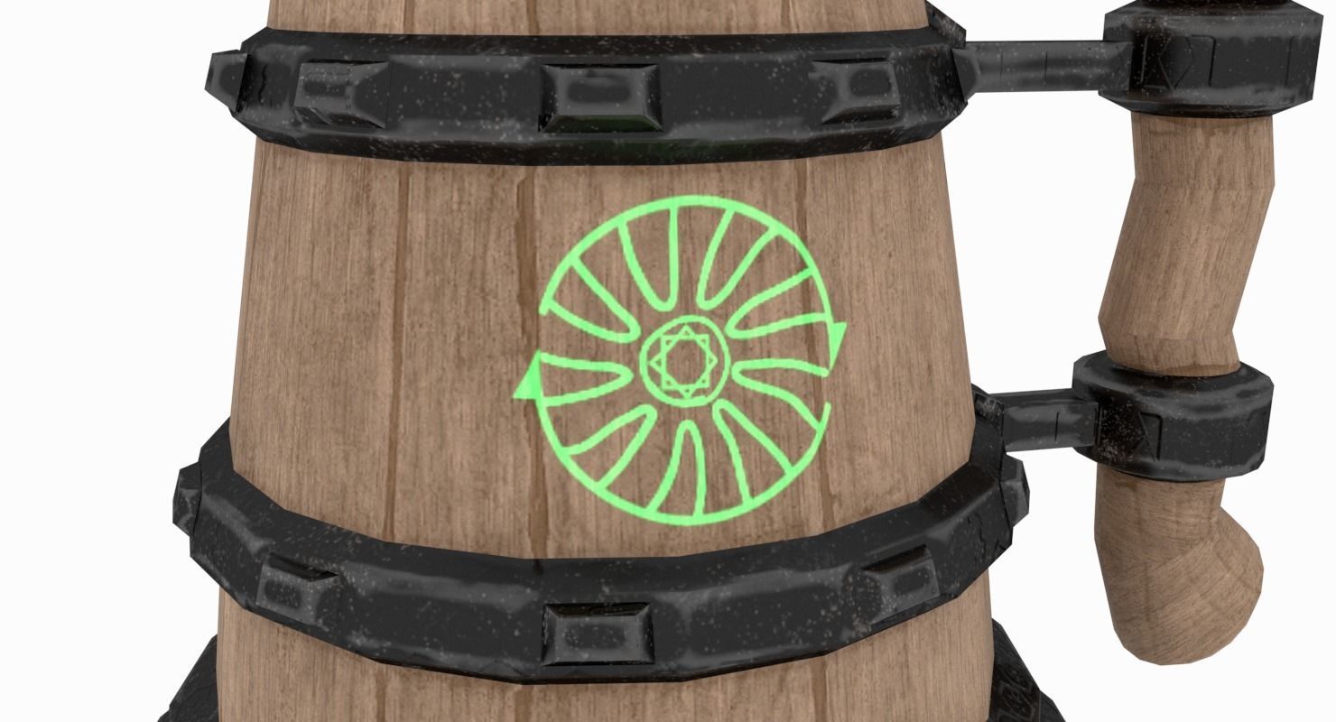 Mug With a Potion Low-poly 3D model_7