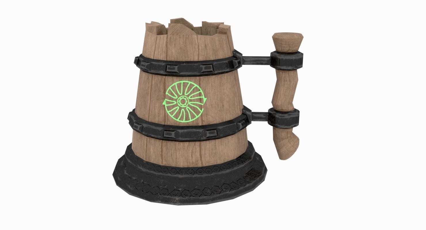 Mug With a Potion Low-poly 3D model_3