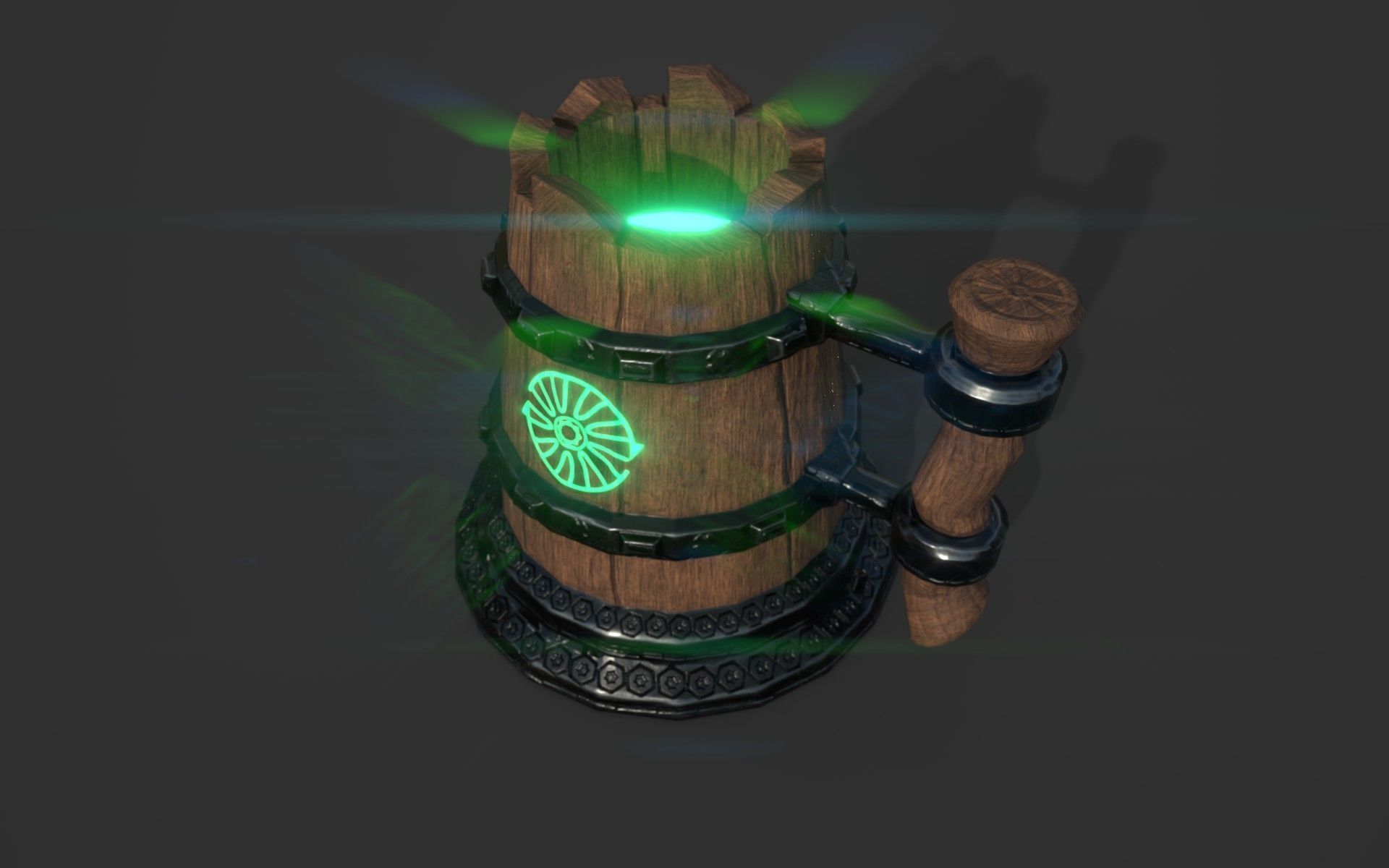 Mug With a Potion Low-poly 3D model_12