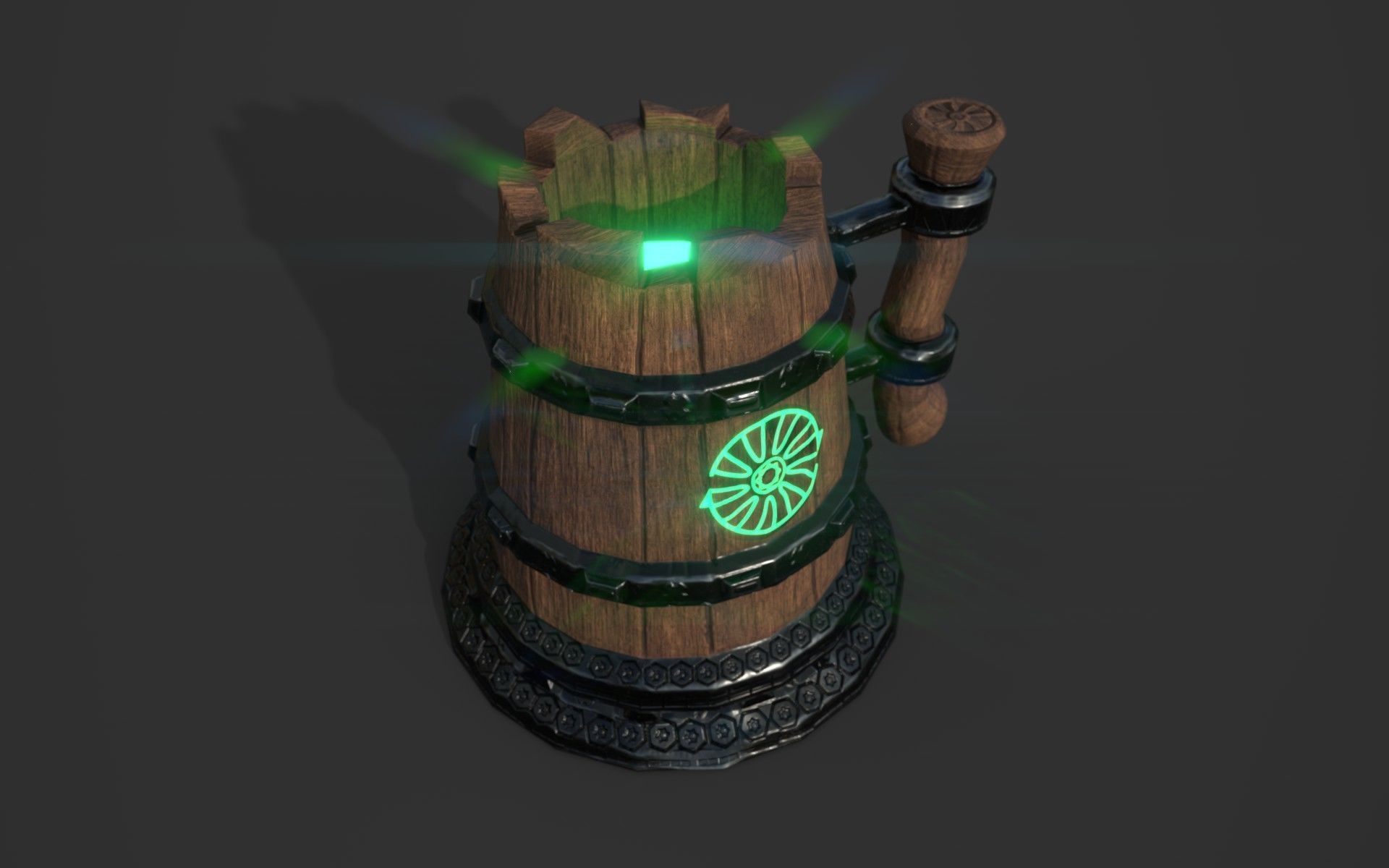 Mug With a Potion Low-poly 3D model_11