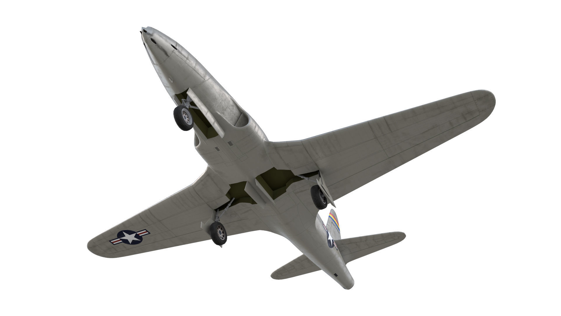 Lockheed P-80 Low-poly 3D model_9
