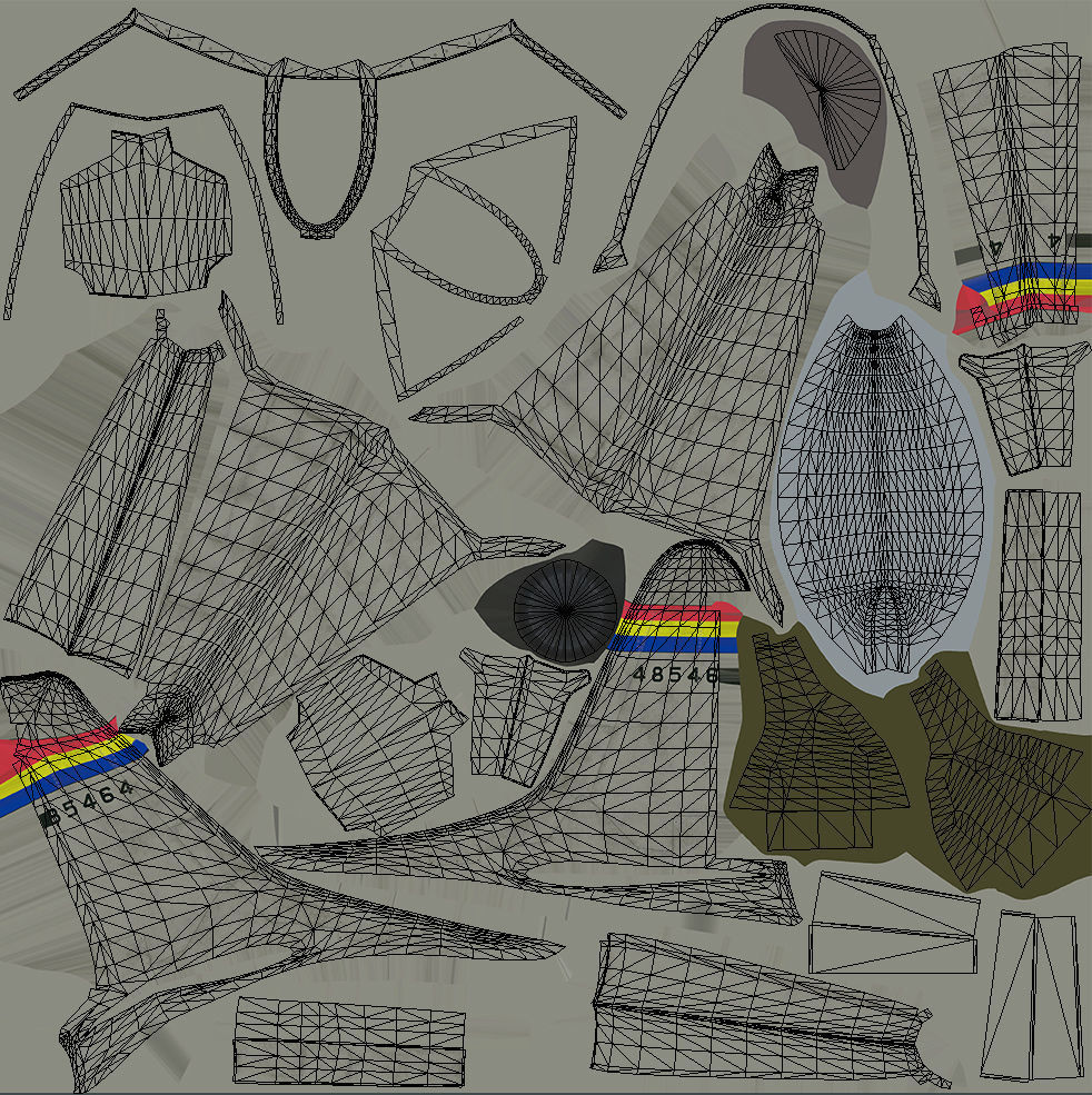 Lockheed P-80 Low-poly 3D model_12