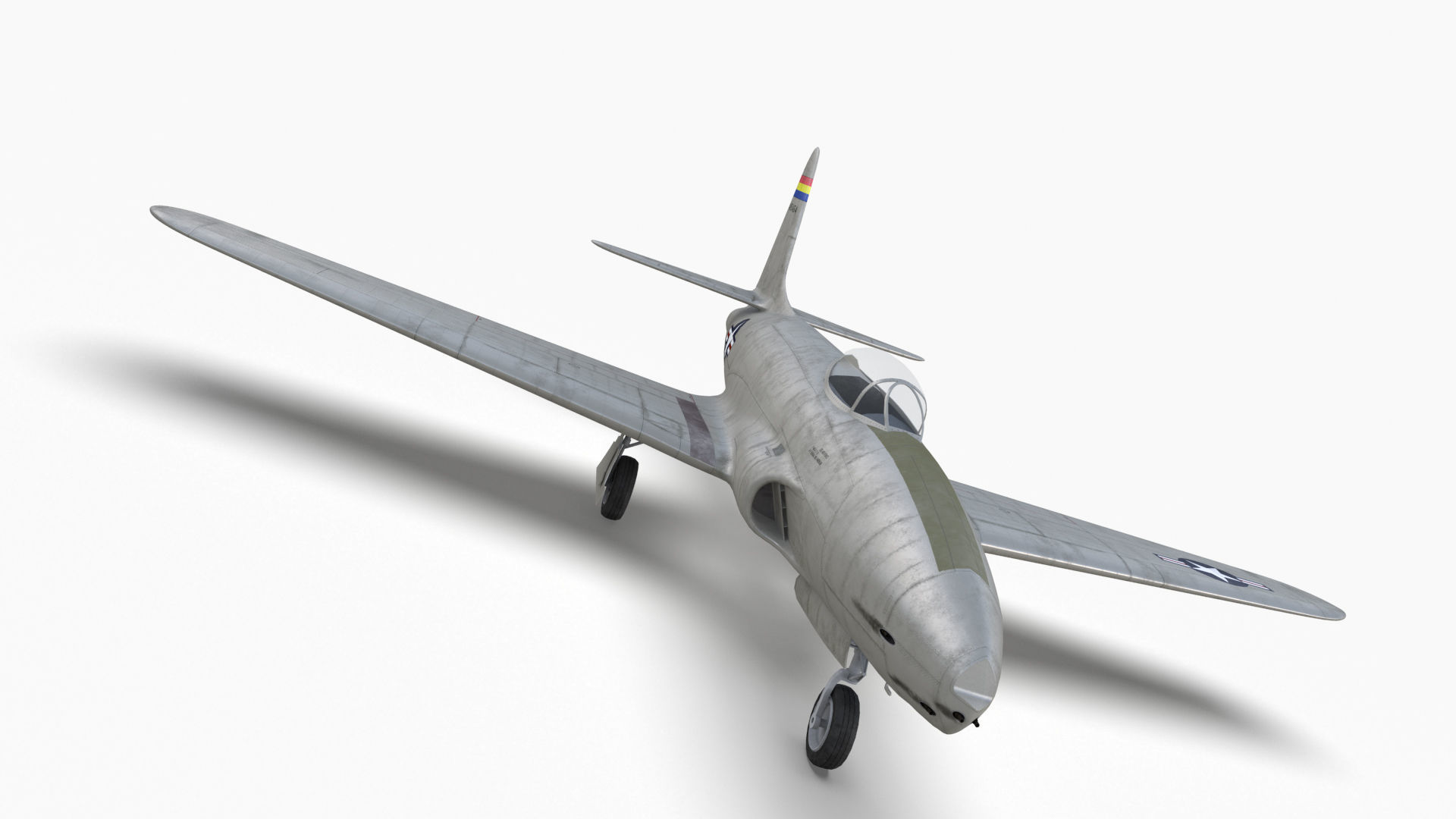 Lockheed P-80 Low-poly 3D model_6