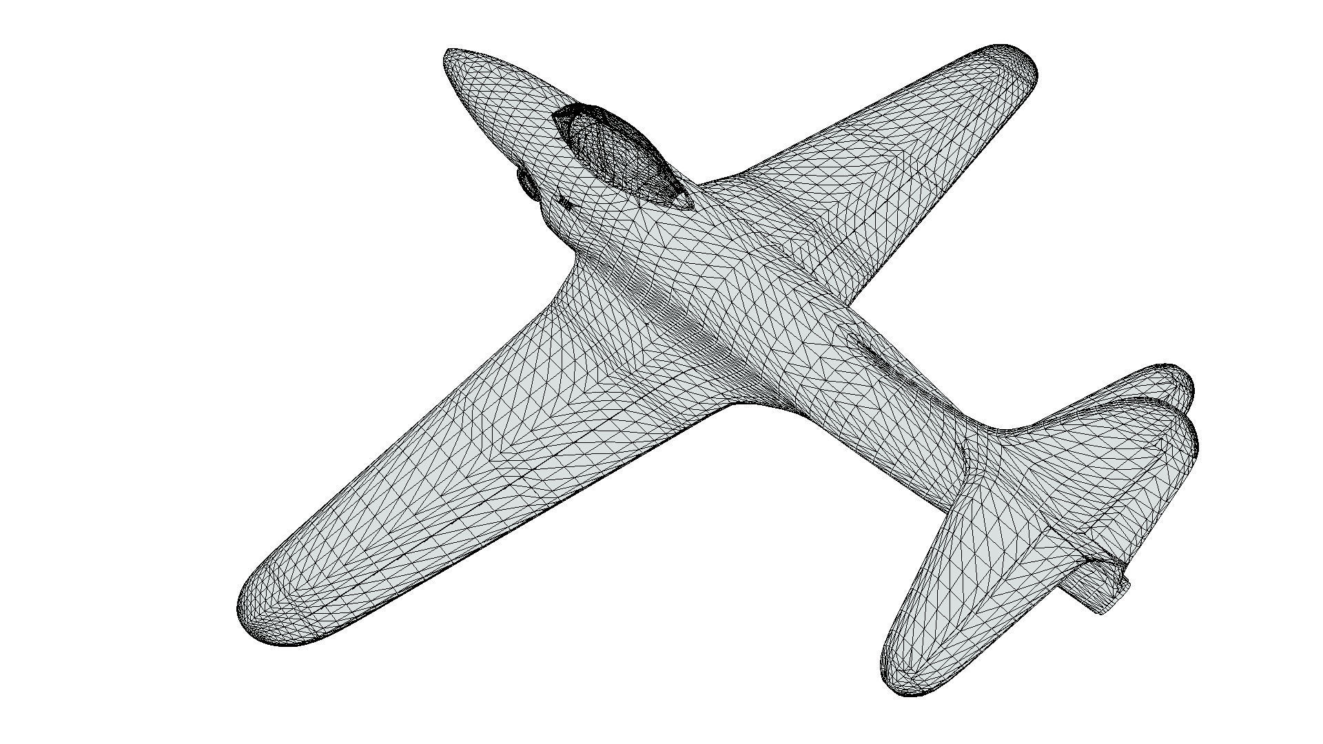 Lockheed P-80 Low-poly 3D model_11