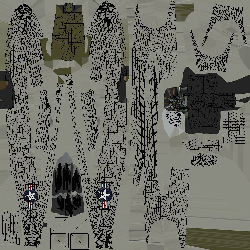 Lockheed P-80 Low-poly 3D model_14