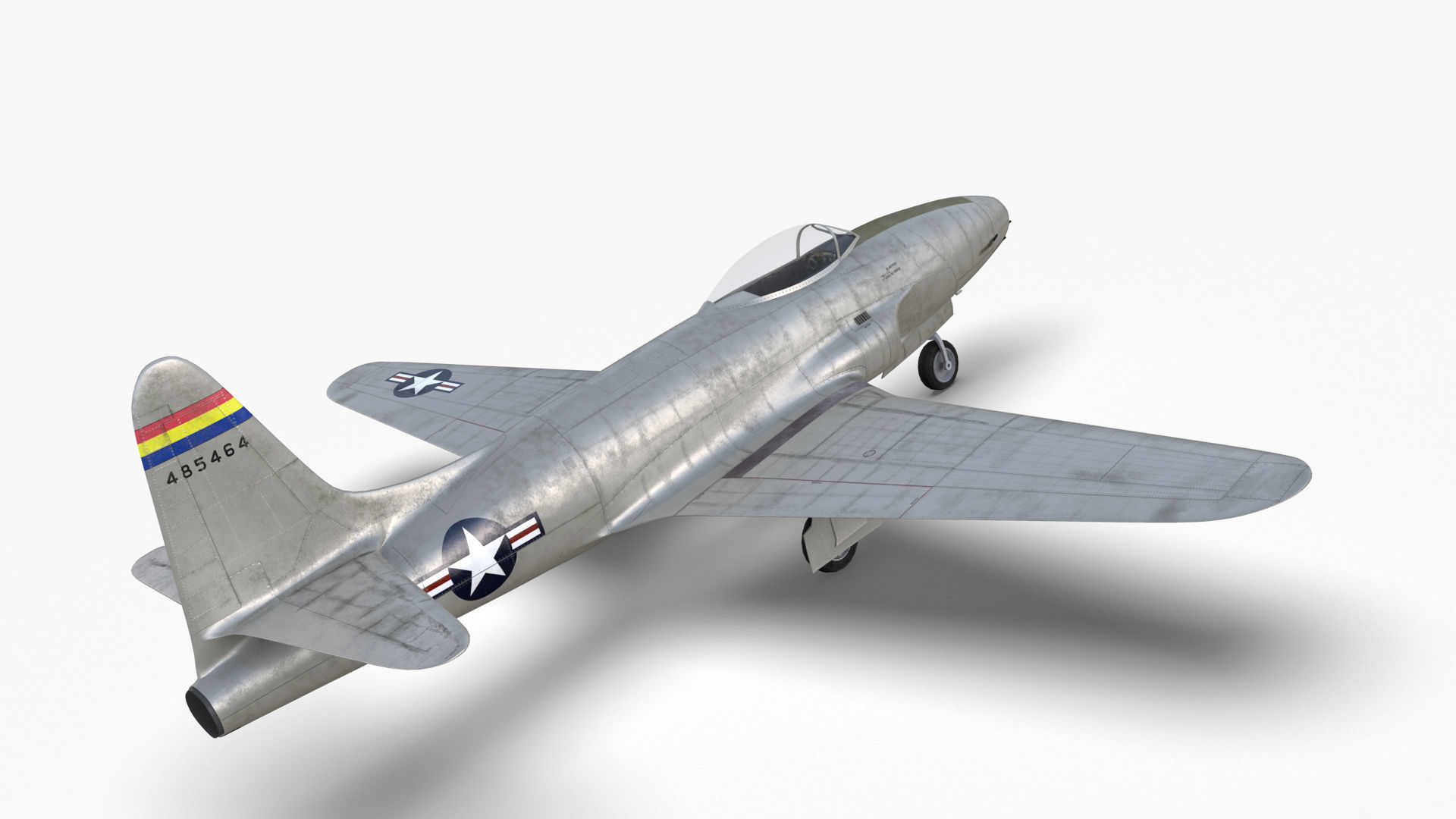 Lockheed P-80 Low-poly 3D model_8