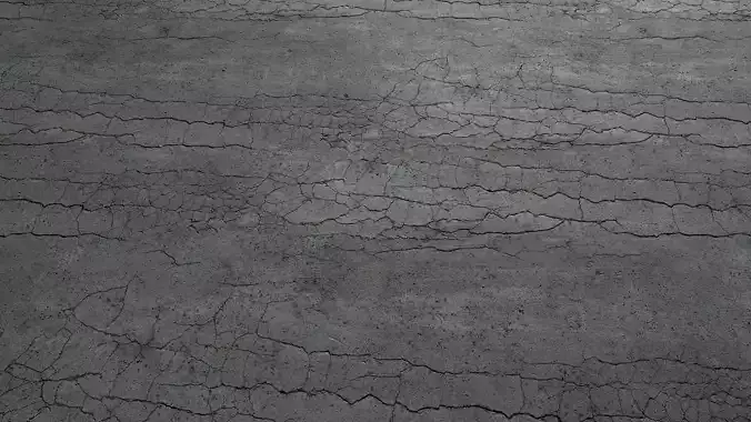 Cracked asphalt scan 45 tile Low-poly 3D model