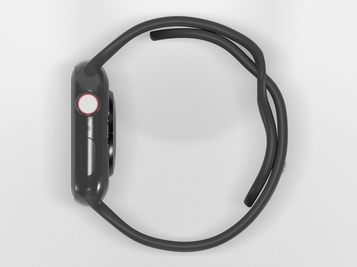 Apple Watch 4 Series Space Gray 3D model_7