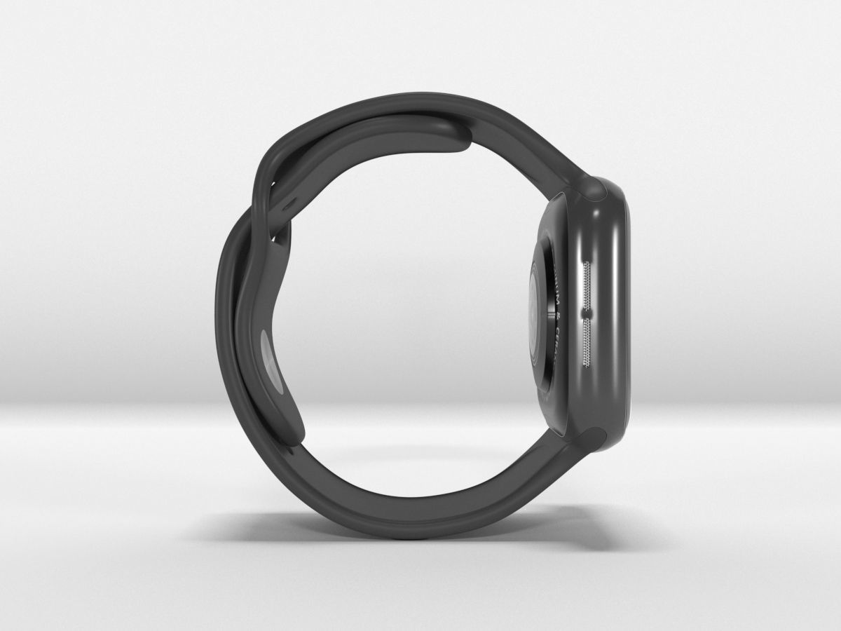 Apple Watch 4 Series Space Gray 3D model_4