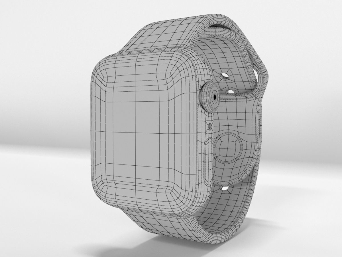 Apple Watch 4 Series Space Gray 3D model_16