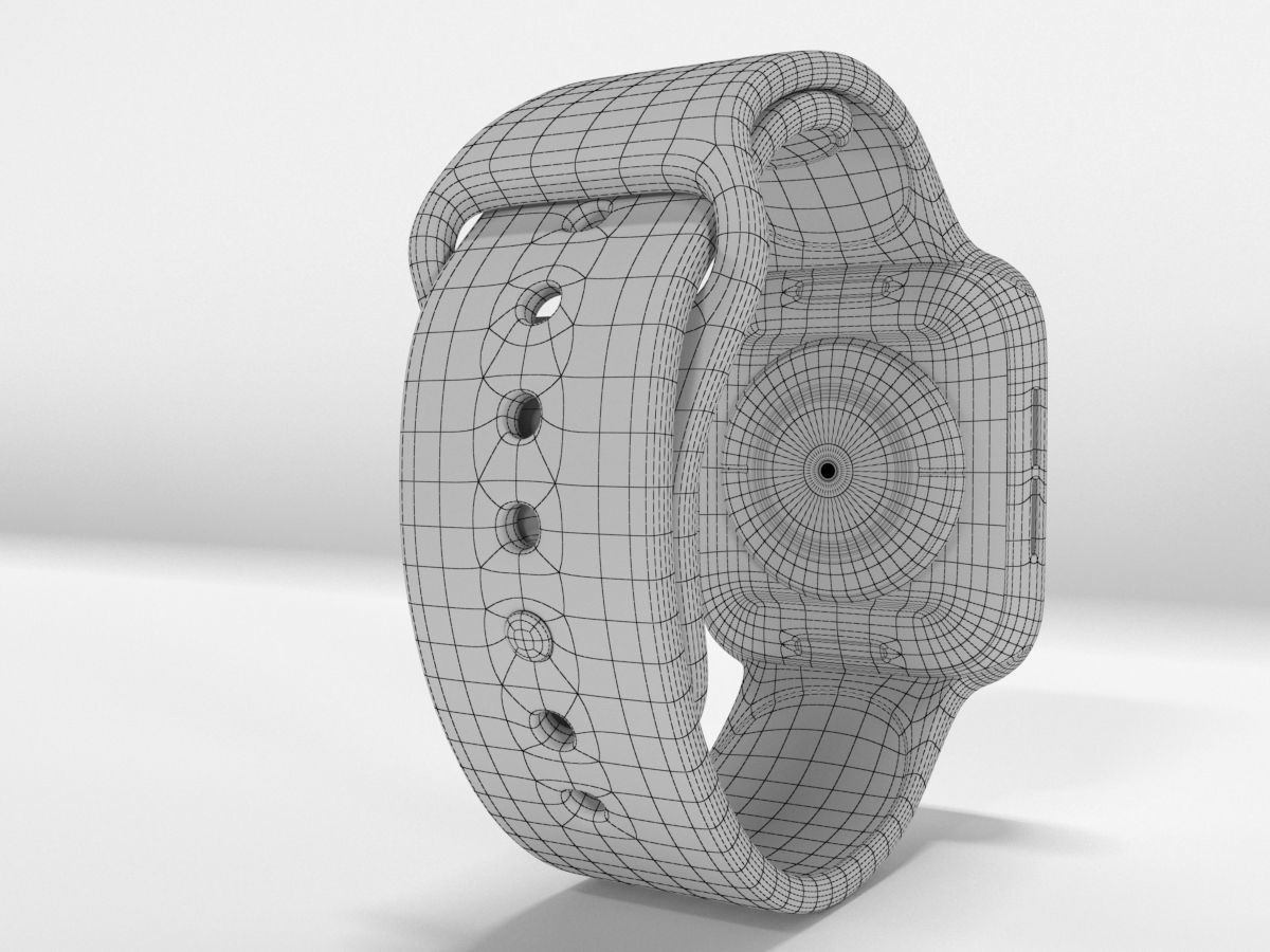 Apple Watch 4 Series Space Gray 3D model_19