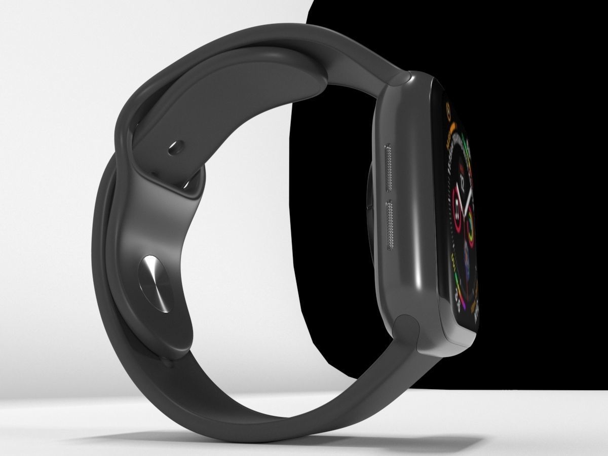 Apple Watch 4 Series Space Gray 3D model_9