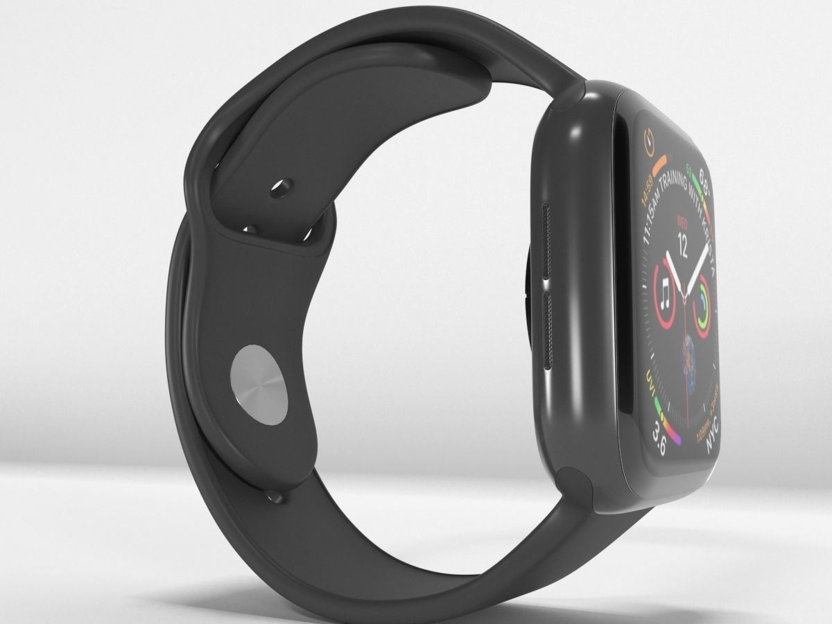 Apple Watch 4 Series Space Gray 3D model_12