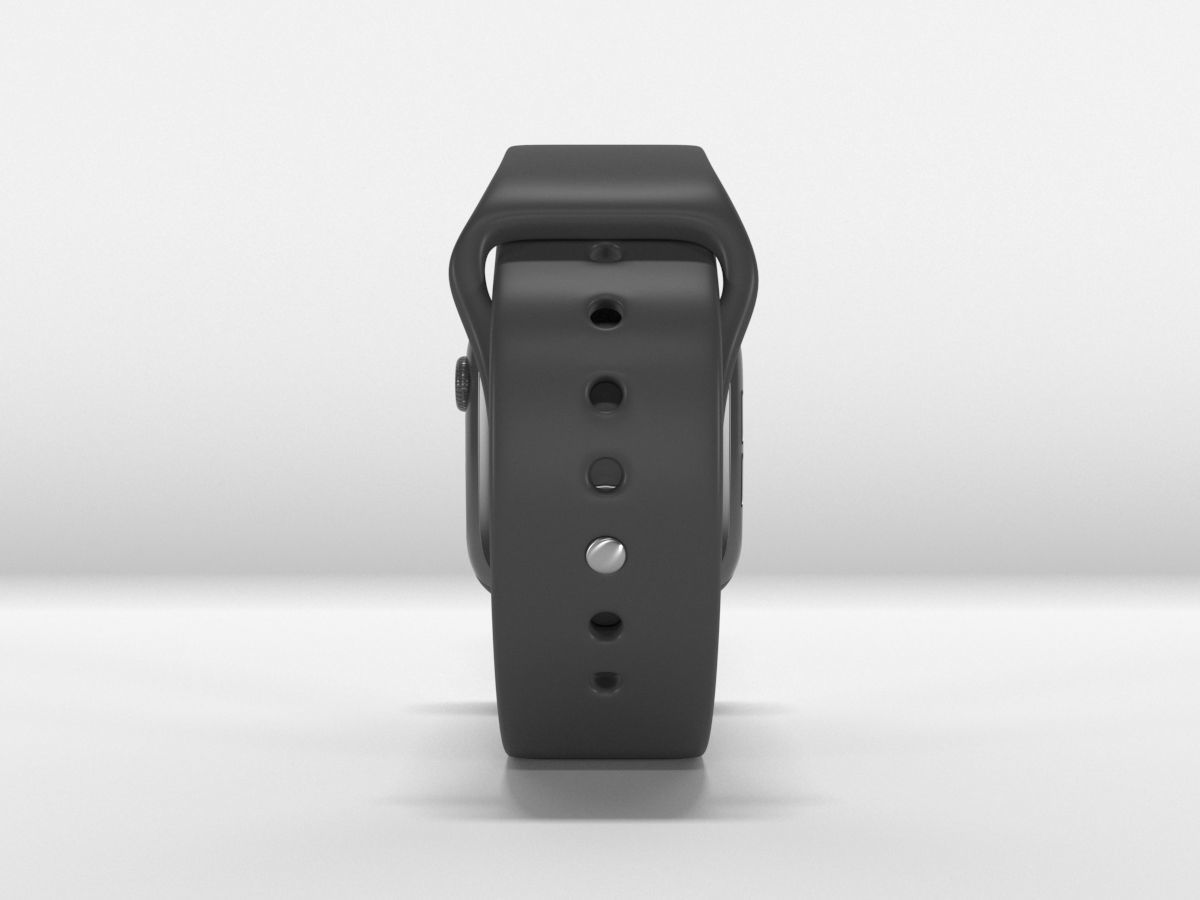 Apple Watch 4 Series Space Gray 3D model_5